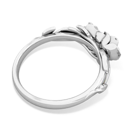 Smoky Quartz Rose Garden 14K White Gold ring R5510