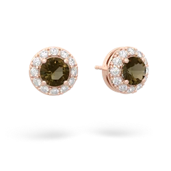 smoky_quartz halo earrings