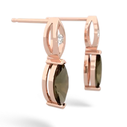 Smoky Quartz Marquise Drop 14K Rose Gold earrings E5333