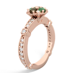 Smoky Quartz Sparkling Tiara Cluster 14K Rose Gold ring R26293RD