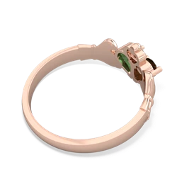 Smoky Quartz 'Our Heart' Claddagh 14K Rose Gold ring R2388