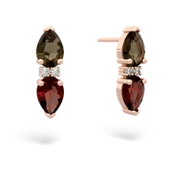 Smoky Quartz Bowtie Drop 14K Rose Gold earrings E0865