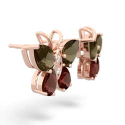 Smoky Quartz Butterfly 14K Rose Gold earrings E2215