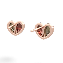 Smoky Quartz 'Our Heart' 14K Rose Gold earrings E5072