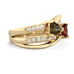 Smoky Quartz Bowtie 14K Yellow Gold ring R2360