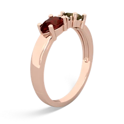 Smoky Quartz Pear Bowtie 14K Rose Gold ring R0865