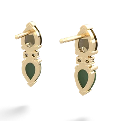 Smoky Quartz Bowtie Drop 14K Yellow Gold earrings E0865