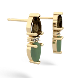 Smoky Quartz Bowtie Drop 14K Yellow Gold earrings E0865