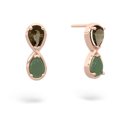 Smoky Quartz Infinity 14K Rose Gold earrings E5050