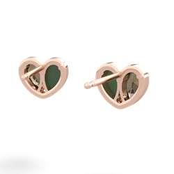 Smoky Quartz 'Our Heart' 14K Rose Gold earrings E5072