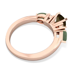 Smoky Quartz 6Mm Round Eternal Embrace Engagement 14K Rose Gold ring R2005