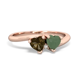 Smoky Quartz Sweethearts 14K Rose Gold ring R5260