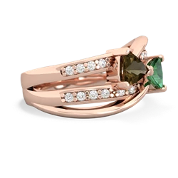 Smoky Quartz Bowtie 14K Rose Gold ring R2360