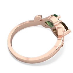 Smoky Quartz Floral Elegance 14K Rose Gold ring R5790