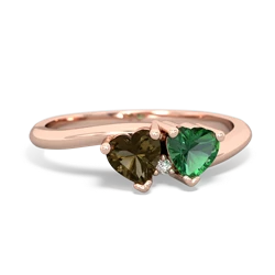 Smoky Quartz Sweethearts 14K Rose Gold ring R5260