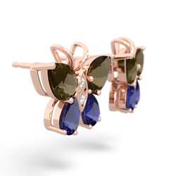 Smoky Quartz Butterfly 14K Rose Gold earrings E2215