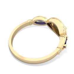 Smoky Quartz Milgrain Marquise 14K Yellow Gold ring R5700