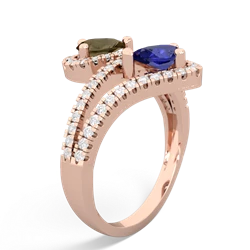 Smoky Quartz Diamond Dazzler 14K Rose Gold ring R3000