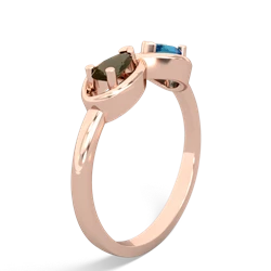 Smoky Quartz Infinity 14K Rose Gold ring R5050