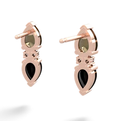 Smoky Quartz Bowtie Drop 14K Rose Gold earrings E0865