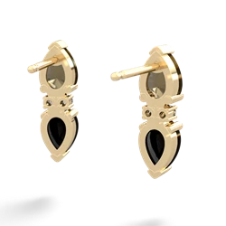 Smoky Quartz Bowtie Drop 14K Yellow Gold earrings E0865