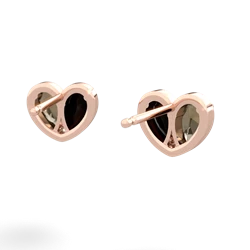 Smoky Quartz 'Our Heart' 14K Rose Gold earrings E5072