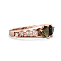 Smoky Quartz Heart To Heart 14K Rose Gold ring R3342