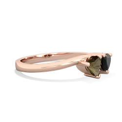 Smoky Quartz Sweethearts 14K Rose Gold ring R5260