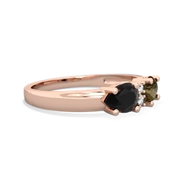 Smoky Quartz Pear Bowtie 14K Rose Gold ring R0865