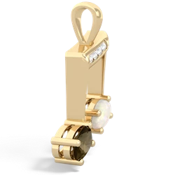 Smoky Quartz Color Of Music 14K Yellow Gold pendant P3334