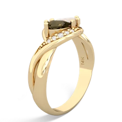 Smoky Quartz Summer Winds 14K Yellow Gold ring R5342