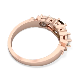 Smoky Quartz Hugs And Kisses 14K Rose Gold ring R5016