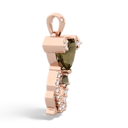 Smoky Quartz Puppy Love 14K Rose Gold pendant P5800