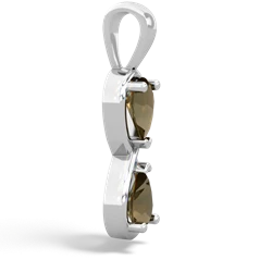 Smoky Quartz Infinity 14K White Gold pendant P5050