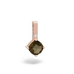 Smoky Quartz Simply Elegant 14K Rose Gold pendant P2489