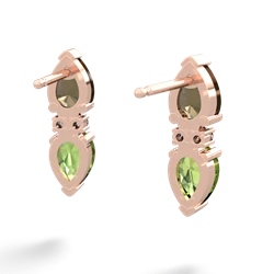 Smoky Quartz Bowtie Drop 14K Rose Gold earrings E0865