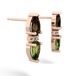 Smoky Quartz Bowtie Drop 14K Rose Gold earrings E0865