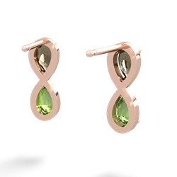 Smoky Quartz Infinity 14K Rose Gold earrings E5050