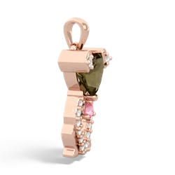 Smoky Quartz Puppy Love 14K Rose Gold pendant P5800