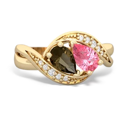 Smoky Quartz Summer Winds 14K Yellow Gold ring R5342