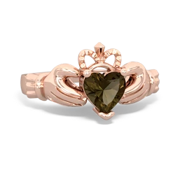 Smoky Quartz Claddagh 14K Rose Gold ring R2370