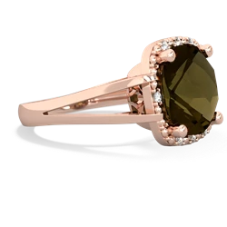 Smoky Quartz Art Deco Cocktail 14K Rose Gold ring R2498