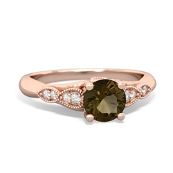 Smoky Quartz Antique Elegance 14K Rose Gold ring R3100