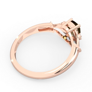 Smoky Quartz Precious Pear 14K Rose Gold ring R0826