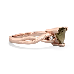 Smoky Quartz Trillion Twist 14K Rose Gold ring R2104