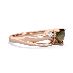 Smoky Quartz Split Band Swirl 14K Rose Gold ring R2130