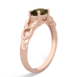 Smoky Quartz Links 14K Rose Gold ring R4032