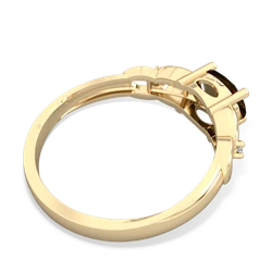 Smoky Quartz Links 14K Yellow Gold ring R4032