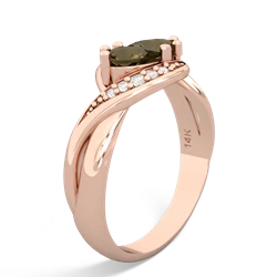 Smoky Quartz Summer Winds 14K Rose Gold ring R5342