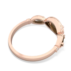 Smoky Quartz Milgrain Marquise 14K Rose Gold ring R5700